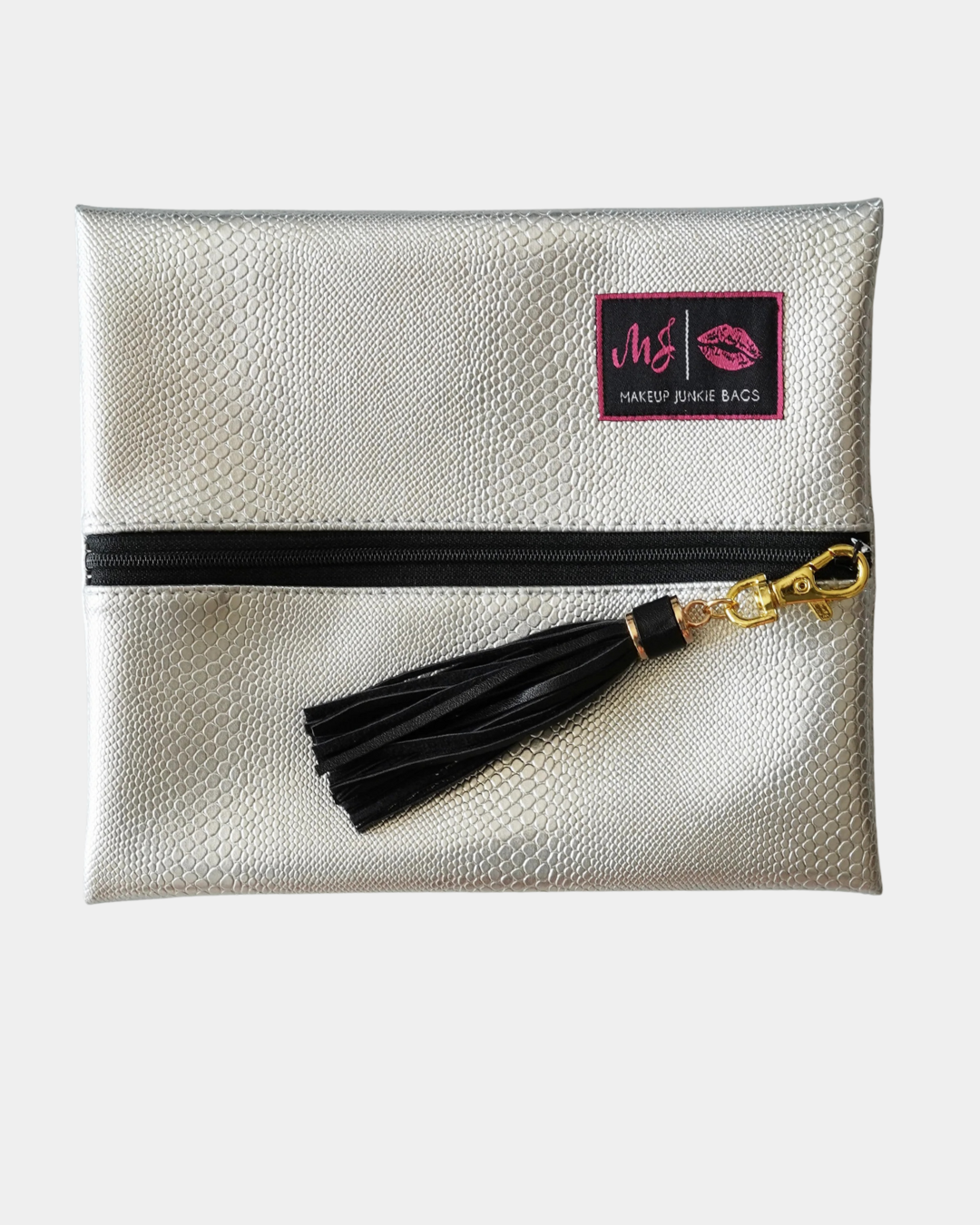 Makeup Junkie Bags Silver Serpent