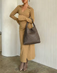 Melie Bianco Johanna Vegan Shoulder Bag Camel