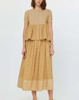 Current Air Butterscotch Eyelet Skirt