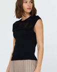 Current Air Stitched Sleeveless Sweater Black