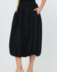 Smocked Waist Bubble Midi Skirt by Current Air