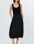 Current Air Smocked Waist Bubble Midi Skirt