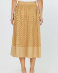 Current Air Butterscotch Eyelet Skirt