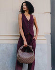 Melie Bianco Brigitte Large Studded Shoulder Bag