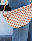 Lumi Woven Crossbody Bag Clay Checkered
