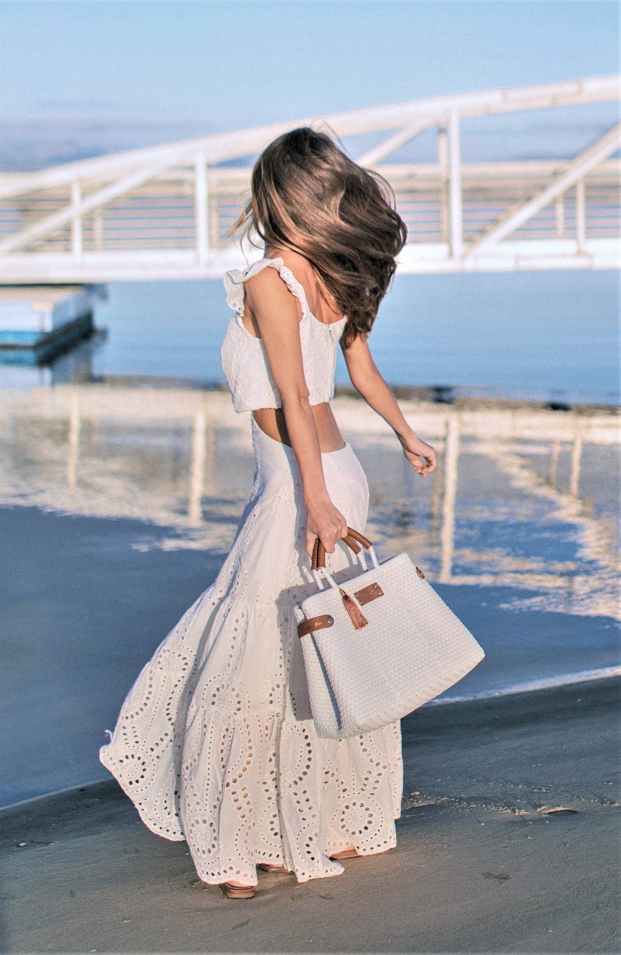 Less Pollution Convertible Handbag - White Essence - The Flaunt