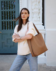 AALLYN Jolina Bucket Tote Tobacco