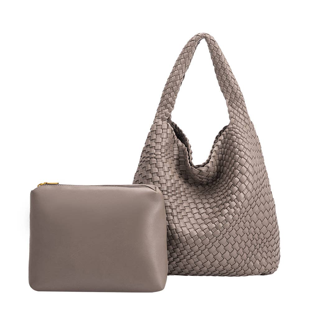 Melie Bianco Johanna Vegan Shoulder Bag Gray