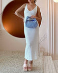 Melie Bianco Mini Brigitte Raffia Hobo