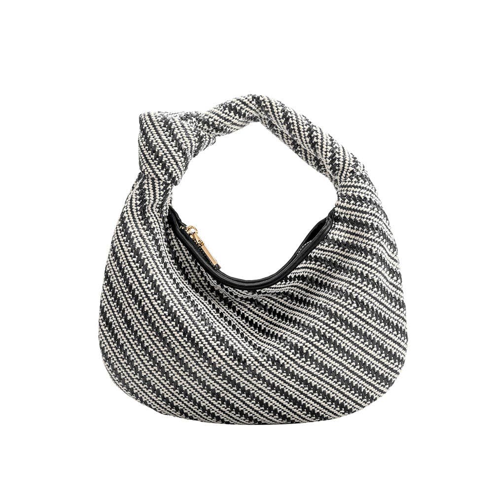 Melie Bianco Mini Brigitte Raffia Hobo