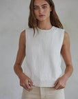 CeCe Sleeveless Open Back Sweater