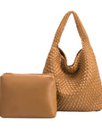 Melie Bianco Johanna Vegan Shoulder Bag Camel