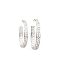 Catherine Weitzman Large Coral Hoop Earrings Silver
