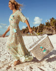 Squeeze De Citron Coastal Cable Tote