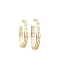 Catherine Weitzman Large Coral Hoop Earrings Gold