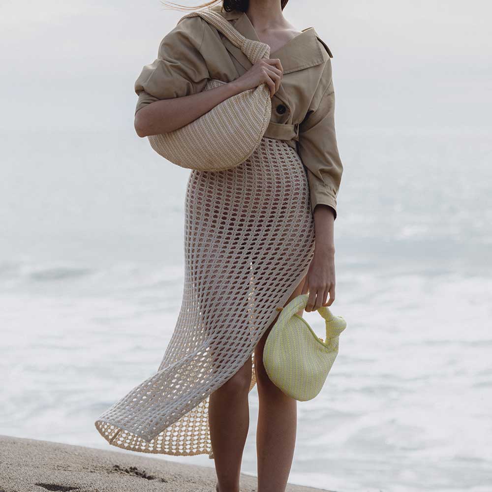 Melie Bianco Brigitte Raffia Hobo