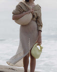 Melie Bianco Brigitte Raffia Hobo