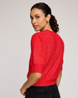 Gentle Fawn Marisol Short Sleeve Sweater Heather Red