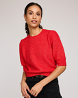 Gentle Fawn Marisol Short Sleeve Sweater Heather Red