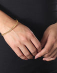 Catherine Weitzman Thin Coral Gold Bangle Bracelet