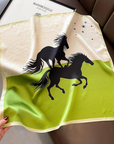 Silk Scarf Green Stallion