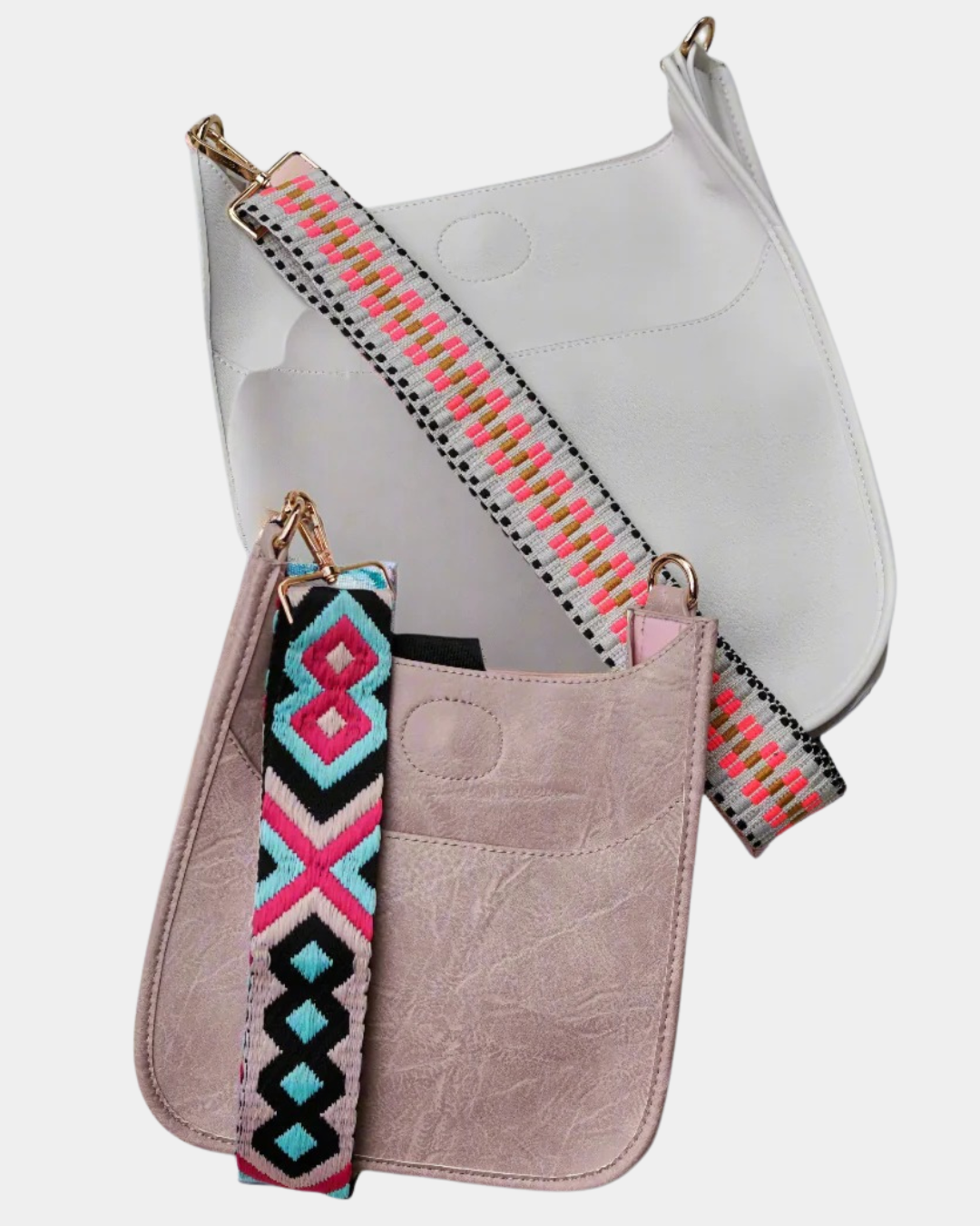 ah-dorned NYC Faux Leather Handbags – The Flaunt Ah dorned leather over the shoulder purse main image 0