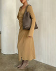 Melie Bianco Johanna Vegan Shoulder Bag Camel