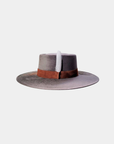 Profile shot of the artisan women’s fedora.