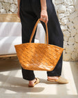 Oaklee Handwoven Leather Tote