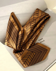 Deco caramel mulberry silk scarf for women luxury silk scarf