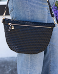 Lumi Woven Crossbody Bag Onyx