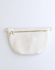 Lumi Woven Crossbody Bag White