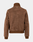 Back view of the Mauritius Darija Suede Jacket in Whiskey