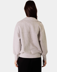 Back view of the P.CILL Reid Butter Modal Utility Jacket in Heather Grey
