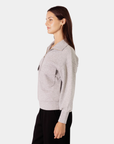 P.CILL Reid Butter Modal Utility Jacket in Heather Grey shown at an angled view