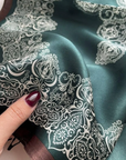painted totems mulberry silk scarf for women luxury silk scarf