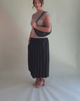 Current Air Smocked Waist Bubble Midi Skirt