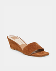 Qaily suede wedge by Dolce Vita featuring a tonal slip-on design and 2.1 inch wedge heel.