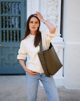 AALLYN Jolina Bucket Tote Olive