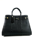 Sustainable luxury black handbag by Mavis by Herrera