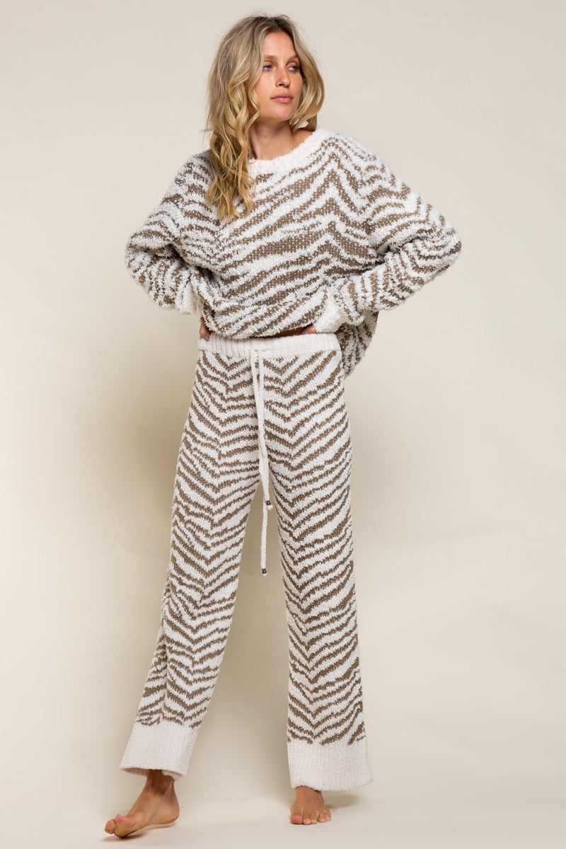 Zebra Lounge Sweater - The Flaunt