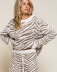 Zebra Lounge Sweater - The Flaunt
