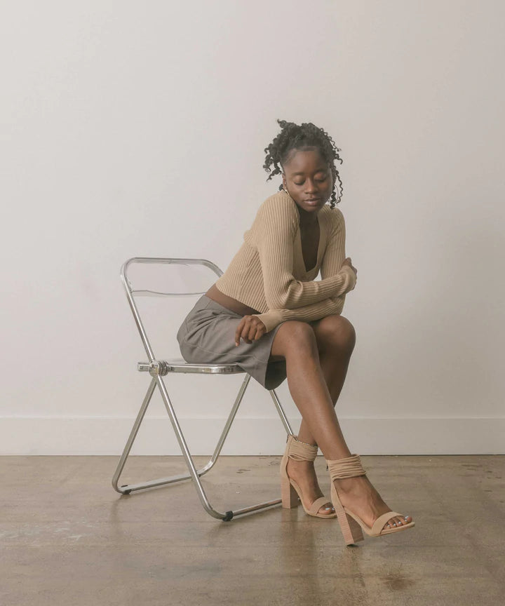 Elouise Nude Block Heel - The Flaunt