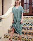 Sage in Bloom Dress - The Flaunt