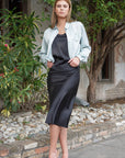 Satin Field Jacket - The Flaunt