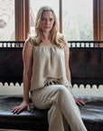 Fiji Ruffled Tank - Sand - The Flaunt