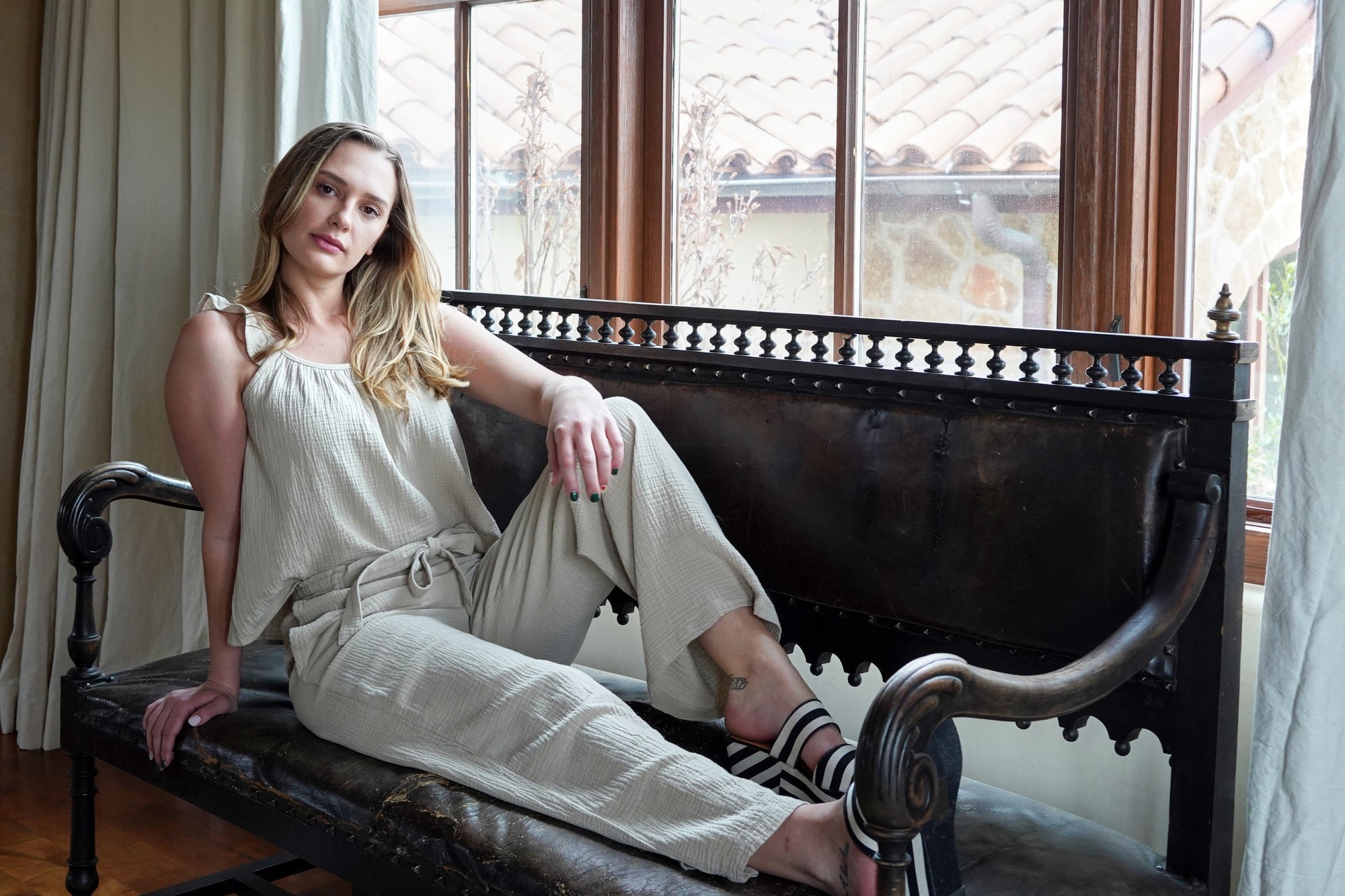 Fiji Pocketed High Rise Pants - Sand - The Flaunt