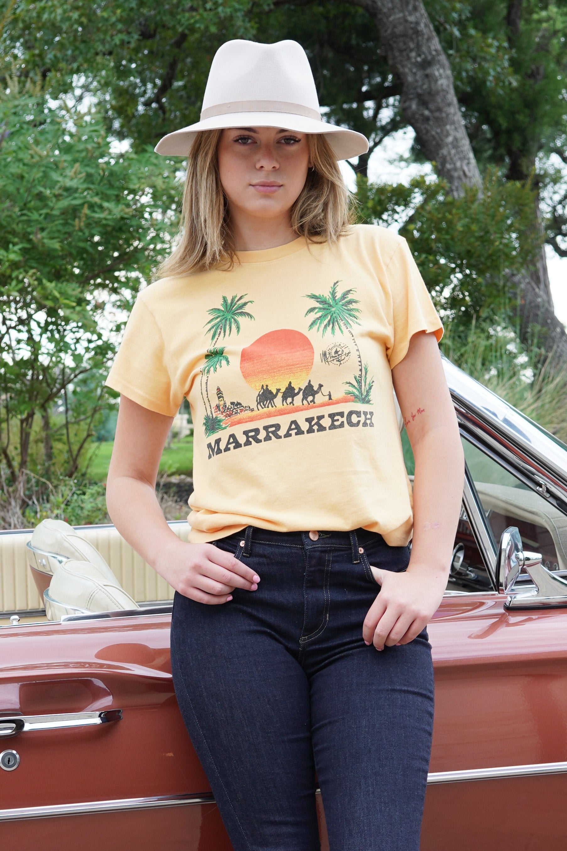 Marrakech Tour Graphic Tee - The Flaunt