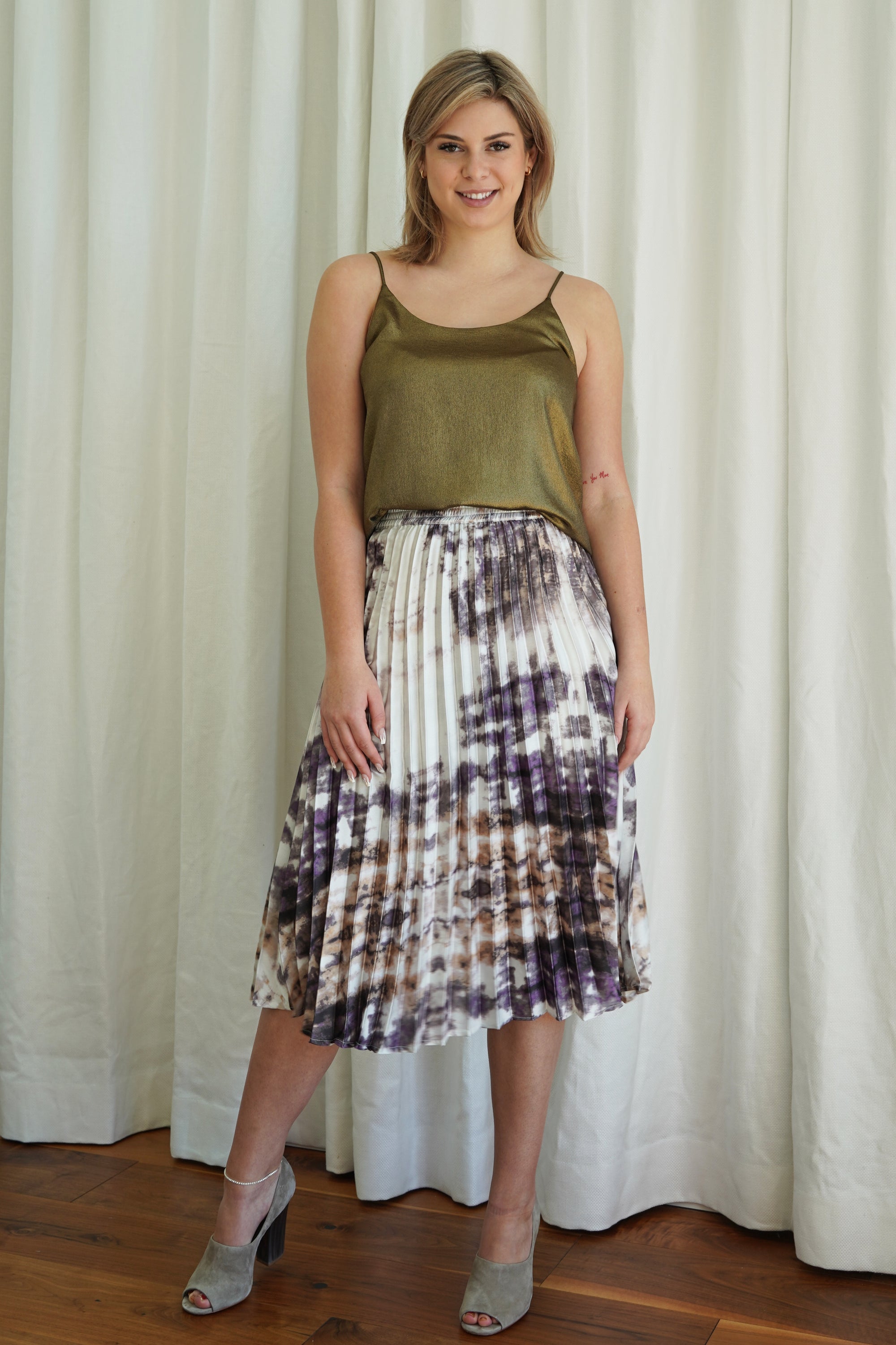 Abstract Pleated Skirt - The Flaunt