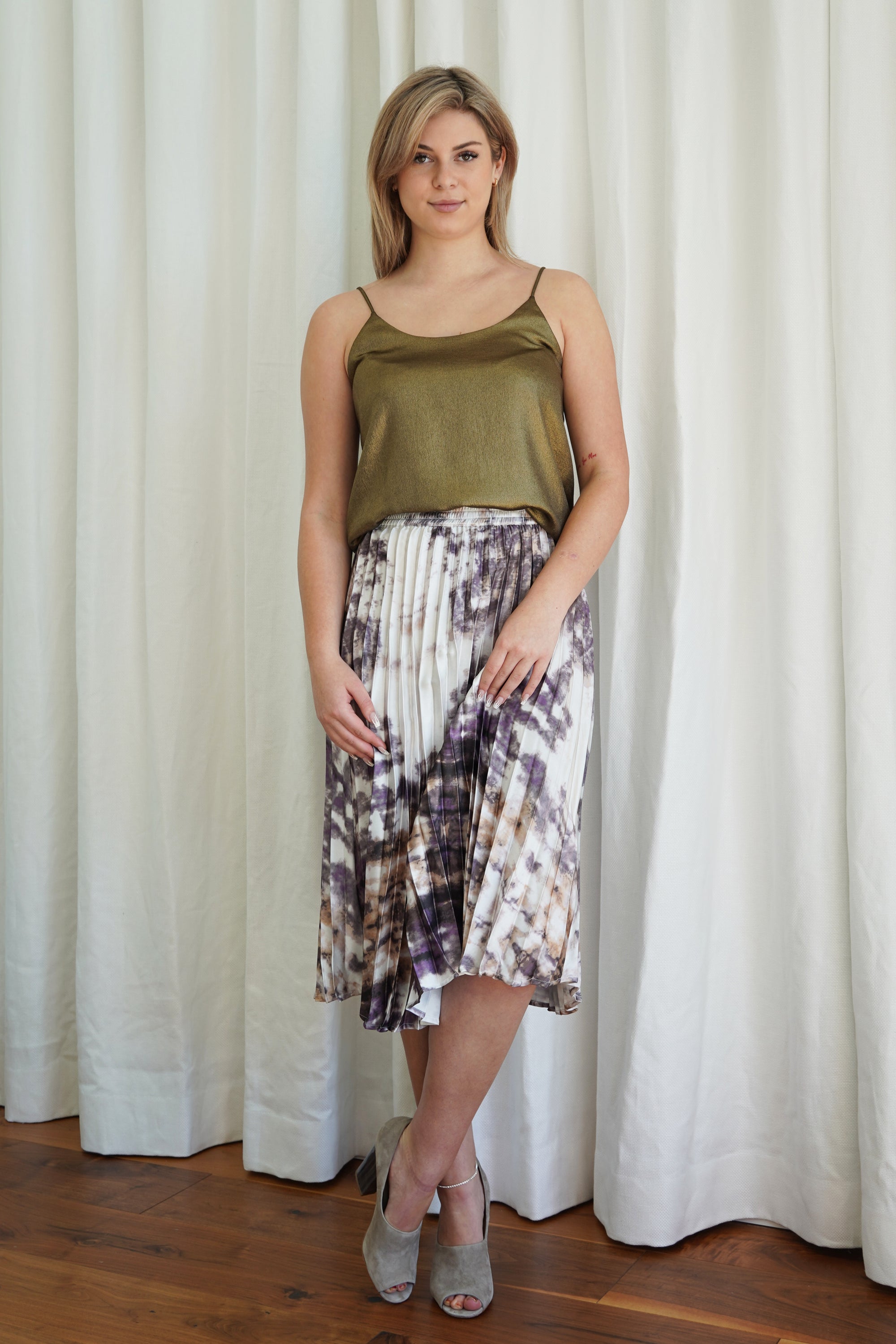 Abstract Pleated Skirt - The Flaunt